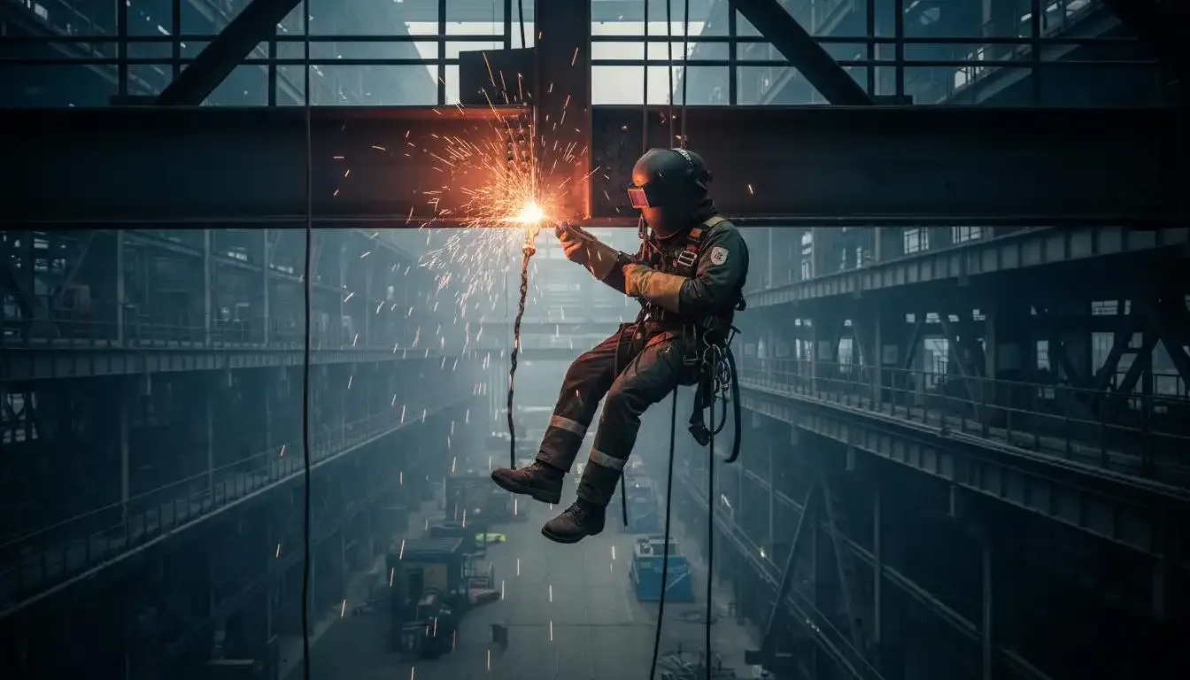 Industrial welding at height
